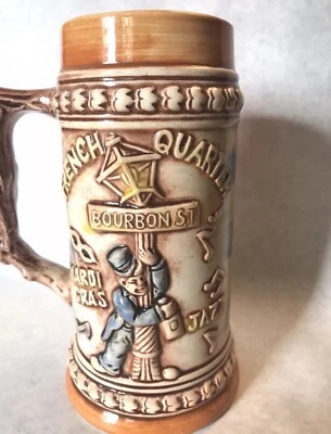 Taza de piedra de recuerdo vintage de Nueva Orleans cuarto francés calle bourbon Japón Foto 1 de 4