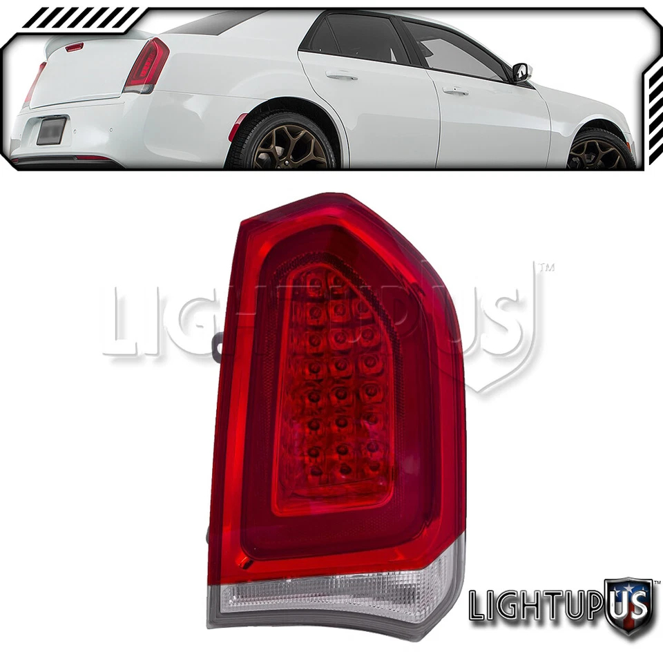 Passenger Side RH LED Chrome Tail Light for CHRYSLER 15-23 300 4-Door Sedan - Image 1 of 1