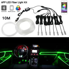 10M RGB LED Car Interior Fiber Optic Strip Light Neon Atmosphere APP Control Kit