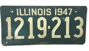 RARO Antiguo 1947 ILLINOIS MATRÍCULA Libro Verde y Blanco Coleccionable - Imagen 1 de 8