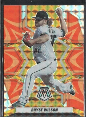 2022 Panini Mosaic #95 Bryse Wilson Reactive Orange Mosaic Prizm Pirates - Image 1 of 2