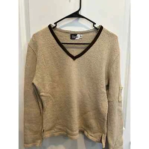 Vintage Basel Damen V-Neck Pullover Pulli braun und hellbraun | Y2K Größe M  - Bild 1 von 4