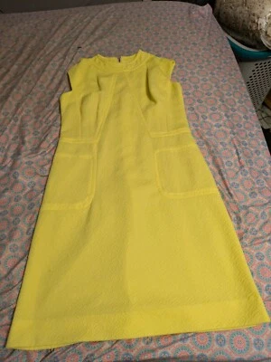 Vestido retro vintage mod amarillo años 60 medidas en fotos.  Foto 1 de 4