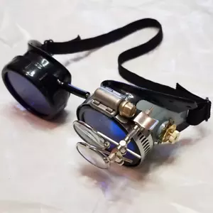 Steampunk Goggles Victorian Cyber Sunglasses Rave Eyewear Welding Biker Retro - Picture 1 of 3