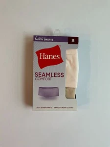 Hanes Girls’ Seamless Boy Shorts Underwear 4-Pack - Size Small (6) - Picture 1 of 4
