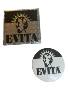 EVITA Elaine Page David Essex Andrew Lloyd Webber 1978 London Pinback + Button - Bild 1 von 6