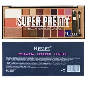 HEBLEE® Super Pretty Eyeshadow Highlight Contour Make Up Palette 31 Shades Blush - Picture 1 of 8