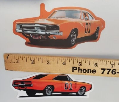 DUKES OF HAZZARD STICKERS 2-PACK DIE CUT HEAVY DUTY VINYL BUMPER STICKERS  - Image 1 of 4