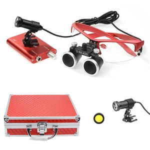 Lupas binoculares dentales 3,5X + faros LED quirúrgicos de 5 W DY-409 - Imagen 1 de 10