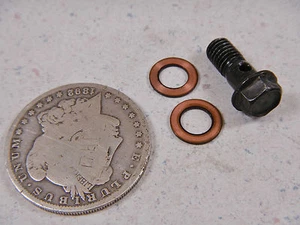 88 KAWASAKI KAF450 B1 MULE INNER TRANSMISSION OIL PIPE SMALLER BANJO BOLT - Picture 1 of 3