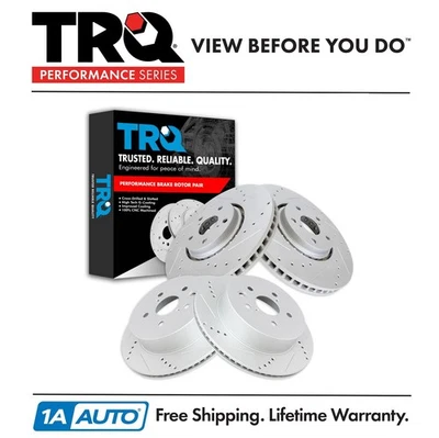 TRQ Front and Rear Brake Rotors Set For 2007-2011 Lexus GS350 - Image 1 of 4