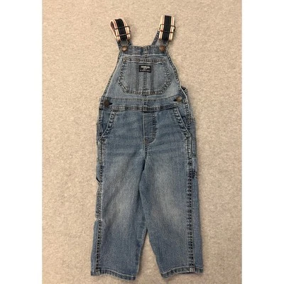 Mono OshKosh Bgosh Mono Niños 2T Mezcla Algodón Lavado Ligero Carpintero Denim Foto 1 de 4