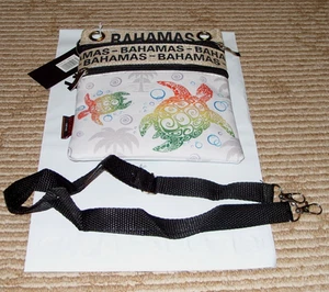 Legacy Vintage Bahamas Cross Body 7 x 9 Bag! Multi-Colored Turtles New w/tags! - Picture 1 of 3