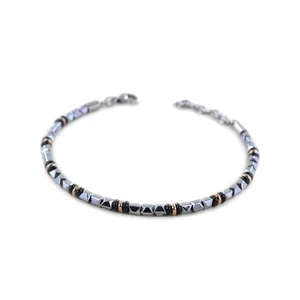 Bracciale ZANCAN Uomo in Acciaio e  PVD nero e rosato EHB090 - Picture 1 of 1