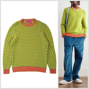 The Elder Statesman Kaschmir Jacquard Pullover M Gebraucht Handmade USA Retro - Bild 1 von 10