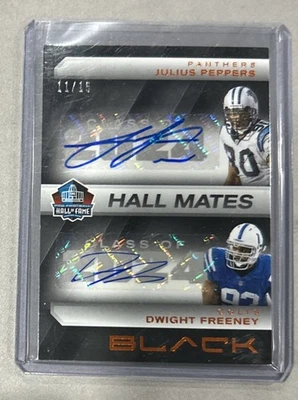 2025 Panini Black Hall Mates Julius Peppers/Dwight Freeney Dual Auto /15 - Image 1 of 2