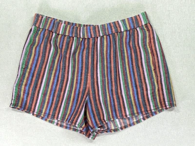Madewell Shorts Womens Medium Multicolor Stripe Linen Cotton Nautical Vacation - Image 1 of 4