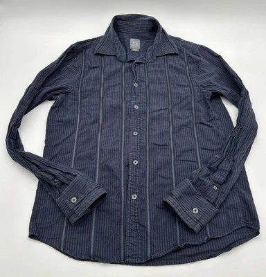 Armani Exchange Button Up Shirt Men Small Striped Multicolor Logo …#23474 - Image 1 of 4