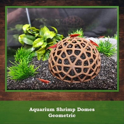 CJAQUATIC Aquarium Garnelen Fische Brut Versteck Unterstand Moos Kuppel Ornament-geometrisch