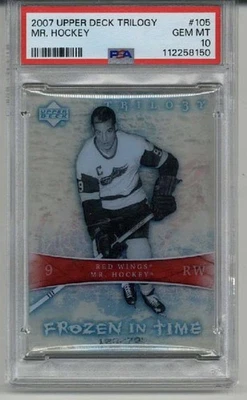 2007 UPPER DECK TRILOGY #175 GORDIE HOWE CARD RED WINGS PSA 10 LOW POP VERY RARE - Image 1 of 2