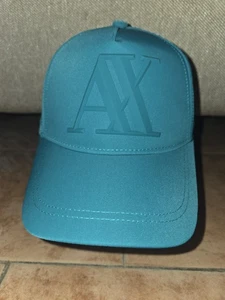 Armani Exchange A|X Strapback Logo Baseball Cap Emerald Green Color One Size NWT - Picture 1 of 8