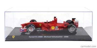 MODELLINO AUTO STATICO FERRARI F1 F2000 2000 MICHAEL SCHUMACHER CON VETRINA 1:24 - Immagine 1 di 4