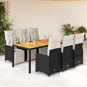 Vidaxl Bistroset Sitzgruppe Balkonset Gartenmöbel 3-tlg. Schwarz Poly Rattan vid - Bild 1 von 60