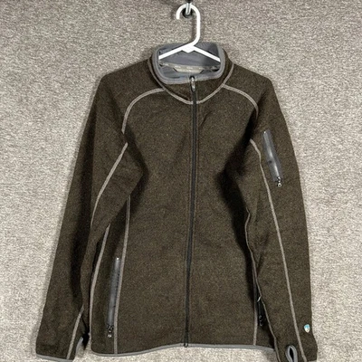 Chaqueta polar Kuhl Alfpaca para hombre M cremallera completa marrón agujeros para el pulgar al aire libre Foto 1 de 4