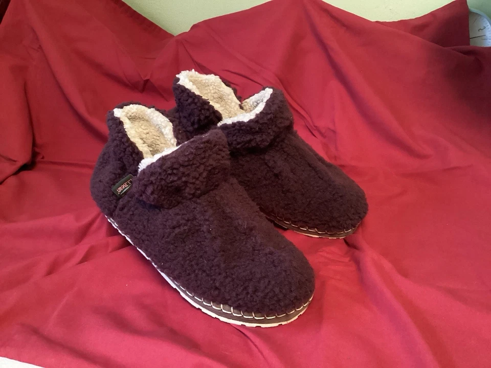 Botines L.L.Bean Shearling Mujer Talla 9 M Suelas de Goma Púrpura Foto 1 de 4