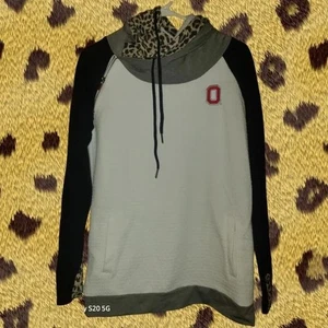 Gameday Couture Ohio State Buckeyes Felpa con Cappuccio Pullover Grigio Nero S - Foto 1 di 3