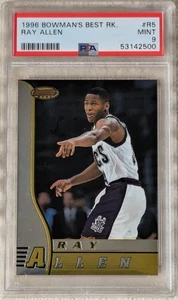 Ray Allen 1996 Bowmans Best Rookie #R5 PSA 9 COME NUOVO MT Rookie RC Milwaukee Bucks - Foto 1 di 3