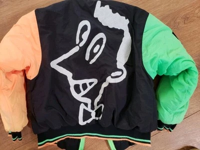 De colección 1989 PeeWeeHerman chaqueta universitaria negra Y10-12/M PeeWee'sPlayhouse RECORTE DE PRECIO Foto 1 de 4