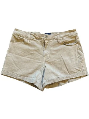 Hollister Talla 15 Mujer Pantalones Cortos con Puños Tiro Alto Midi Caqui Marrón W 32” Foto 1 de 3