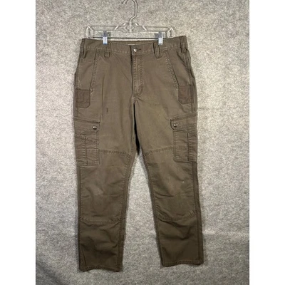 Carhartt Rugged Flex Ripstop Cargo Work Pants Relaxed Fit Men's 34x32 Brown - Image 1 of 4