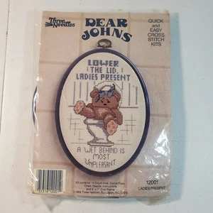 VTG Three Needles Dear Johns Ladies Present Cross Stitch Kit 12001 No Fabric - Picture 1 of 2