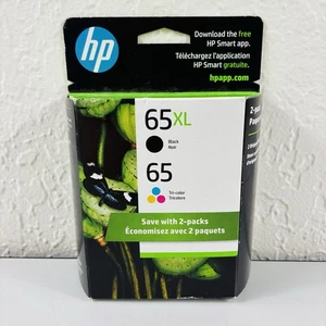 Cartucho de tinta para impresora tricolor HP 65XL negro 65 paquete de 2 combo nuevo en caja 10/2025 - Imagen 1 de 7
