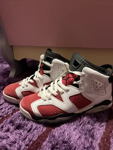 Air Jordan Schuhe 6 Retro GS "Carmine" 2021 Größe 6,5y - 384665-106 - Bild 1 von 7