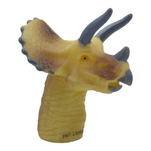 Triceratops Kopf Dinosaurier Fingerpuppe Weichplastik Spielen Vorschule - Bild 1 von 5