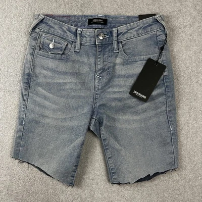 Bermudas True Religion Jennie Curvy para mujer 26 denim tiro medio solapa ajustadas Foto 1 de 4