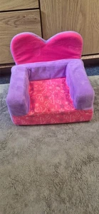 Build A Bear Workshop Purple Pink Heart Chair/Sofa Bed - Picture 1 of 5