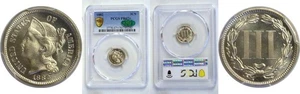 1882 Nickel Three Cent - PCGS PR-67+ CAC - Picture 1 of 3
