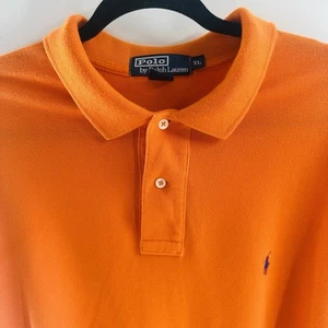 Polo Ralph Lauren Mens XL Custom Fit Linen Button Down Shirt Orange $138 New - Picture 1 of 8