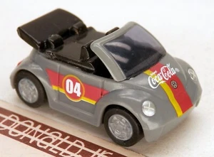 Volkswagen New Beetle Cabrio Grey COKE Coca-Cola VW Beetle Pull-Back Racer - Picture 1 of 2