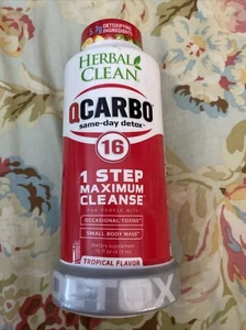 Herbal Clean QCarbo 16 Same-Day Premium Detox Drink, Tropical Flavor, 16 Fl Oz - Picture 1 of 5