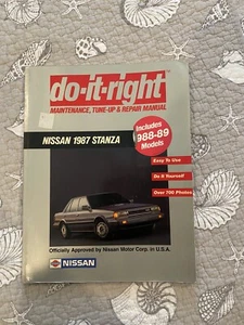 1987-1989 Nissan Stanza Do-It-Right Maintenance, Tune-Up, & Repair Manual - Picture 1 of 4