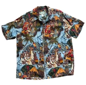 Camisa hawaiana KAMEHAMEHA de colección años 70 para hombre talla grande hecha en Hawai - Imagen 1 de 3