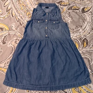 GAP girls denim sleevless dress. Size 5 years toddler - Picture 1 of 4