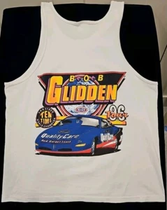 Bob Glidden Large Tank Top Shirt Autographed Pro Stock Vintage Single Stitch - Picture 1 of 24