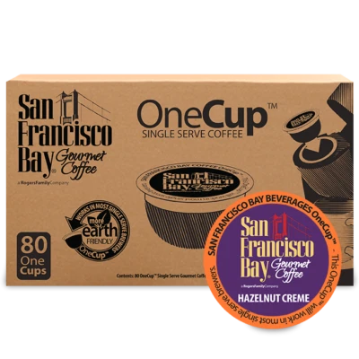 San Francisco Bay OneCup Hazelnut Creme Coffee 80 to 320 Keurig K cup Pick Size - Image 1 of 2