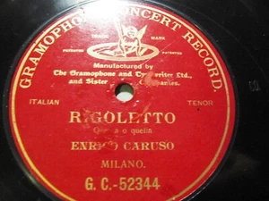 April 1902 Enrico CARUSO G&T RIGOLETTO Questa o Quella Salvatore Cottone GC52344 - Picture 1 of 5